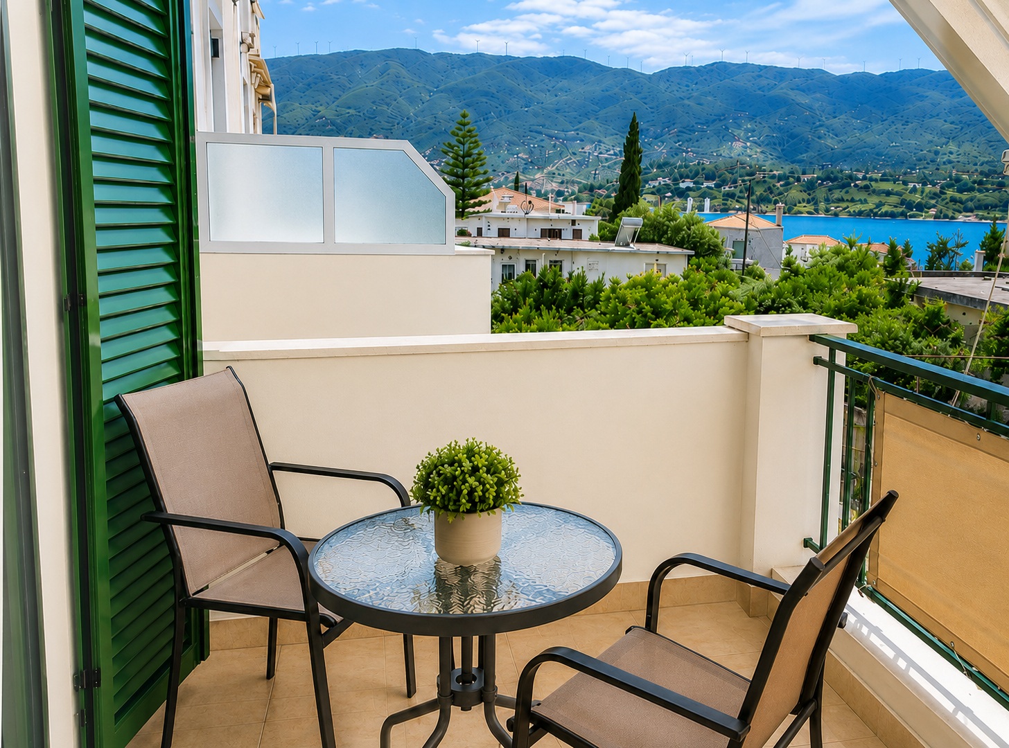 Balcony sea and mountain view